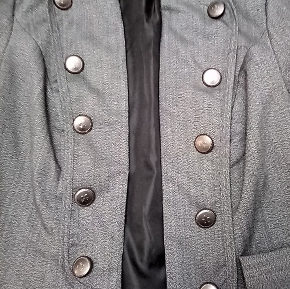 🍭Heart and soul gray military cropped Jacket Size medium - Picture 3 of 6